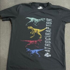 Black and Yellow Dinosaur Graphic Tee Short Sleeve